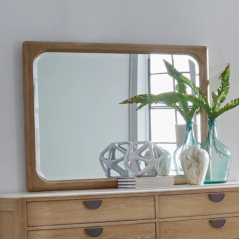 Escape Bedroom Queen Panel Bed with Dresser and Mirror