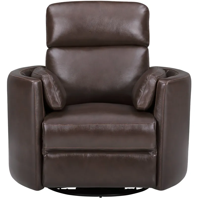 Radius Hickory Brown Manual Swivel Glider Recliner Two Pack