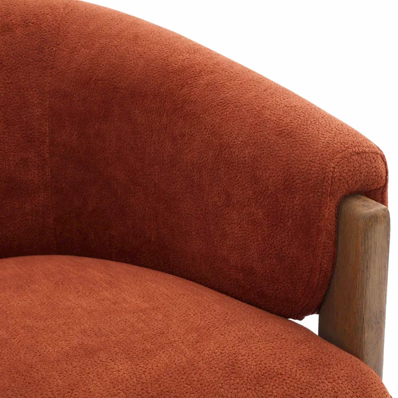 Finley Island Rust Swivel Accent Chair Two Pack