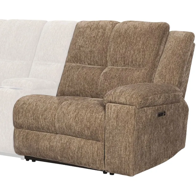 Bronco Plush Tobacco Power Right Arm Facing Zero Gravity Recliner P2