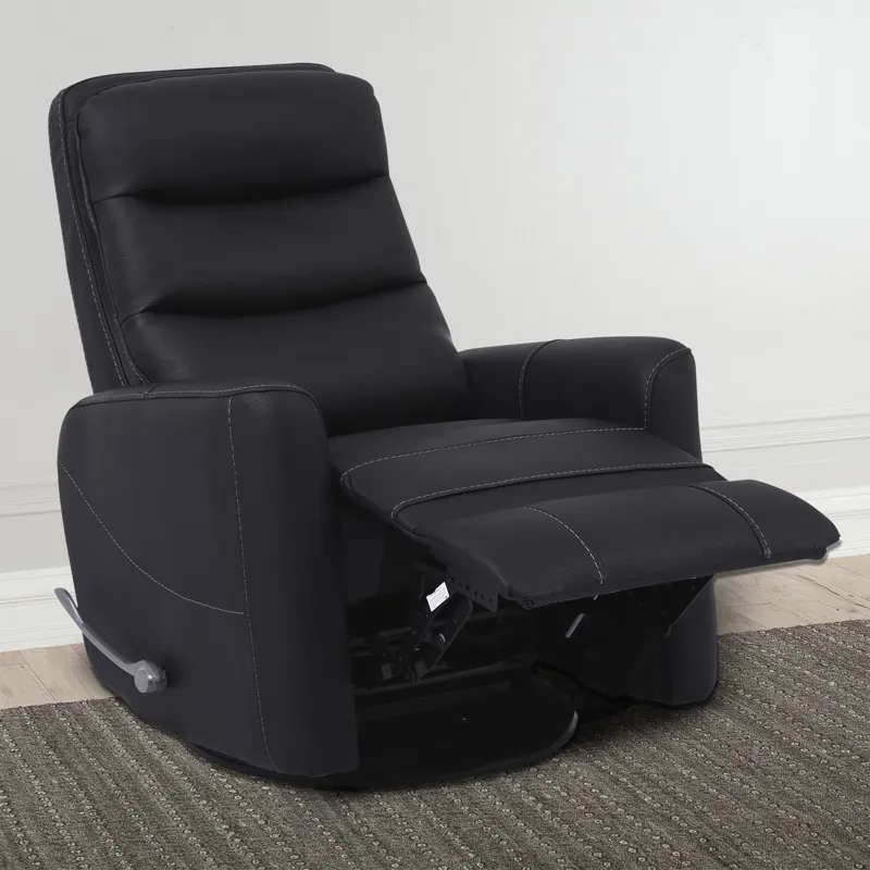 Hercules Black Swivel Glider Recliner Two Pack