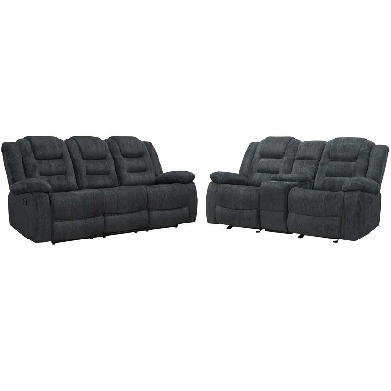 Bolton Misty Storm Manual Reclining Sofa and Loveseat