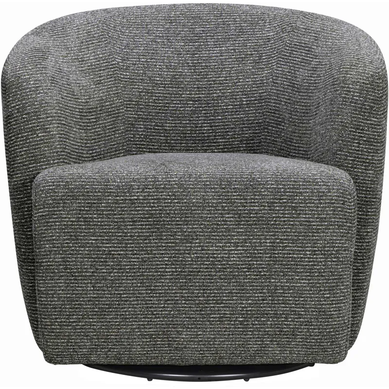 Mingle Thatch Black Swivel Glider Accent Chair Two Pack