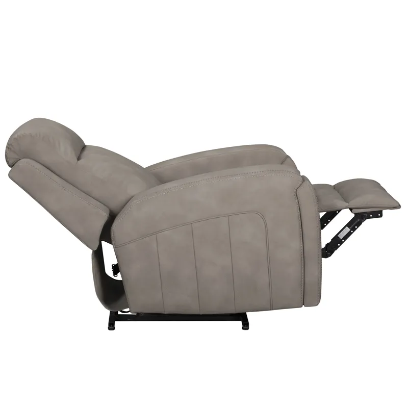 Armstrong Buffy Taupe Power Recliner with Heat Massage and Auto-Glide Two Pack