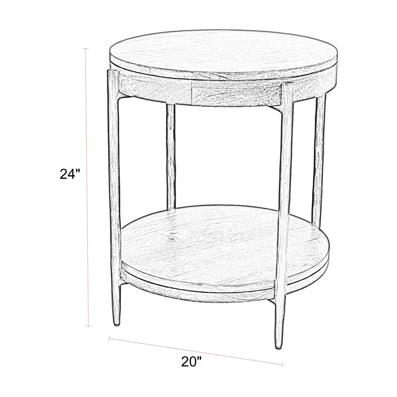 Bengal 41 Inch Round Cocktail Table with 2 End Tables