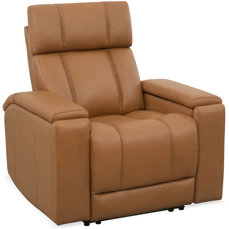 Phoenix Autumn Caramel Zero Gravity Power 3 Seat Home Theater Seating with Immersive Audio P3