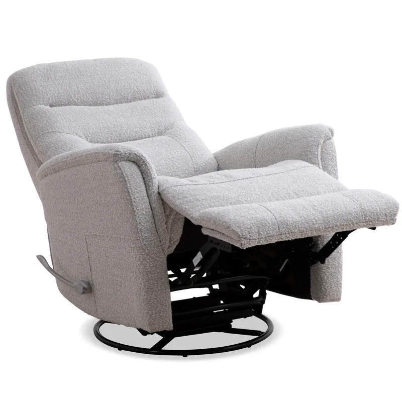 Gemini Bloke Cotton Swivel Glider Recliner Two Pack