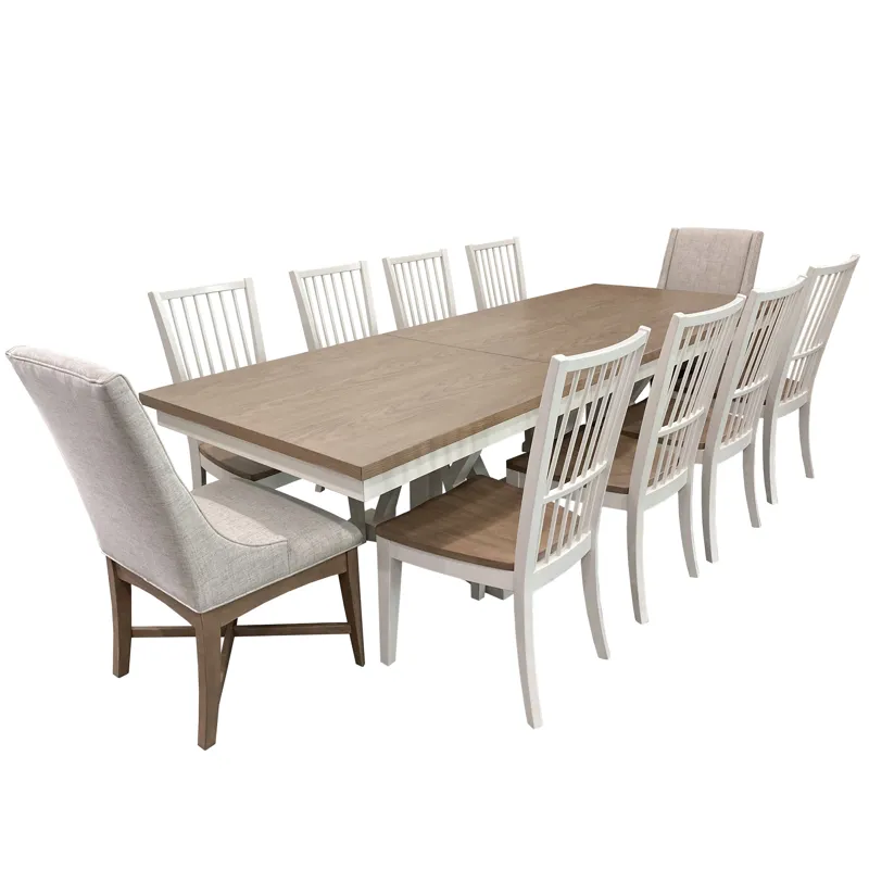 Americana Modern Dining 88 inch Trestle Extendable Dining Table