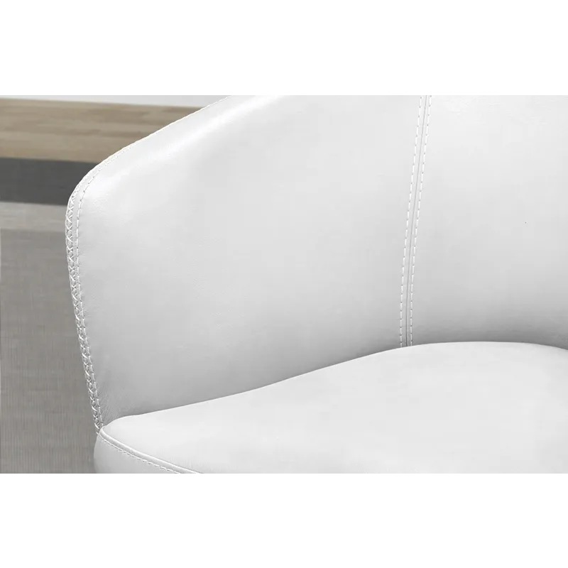 Barolo Snow 100% Italian Leather Swivel Club Chair Two Pack