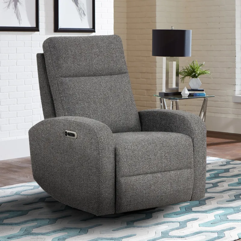 Thriller Natural Beauty Grey Power Swivel Glider Recliner Two Pack