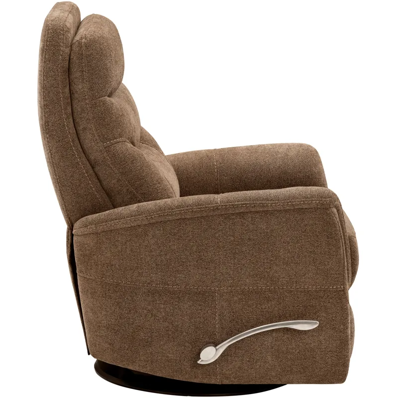 Gemini Snazzy Shiitake Manual Swivel Glider Recliner Two Pack