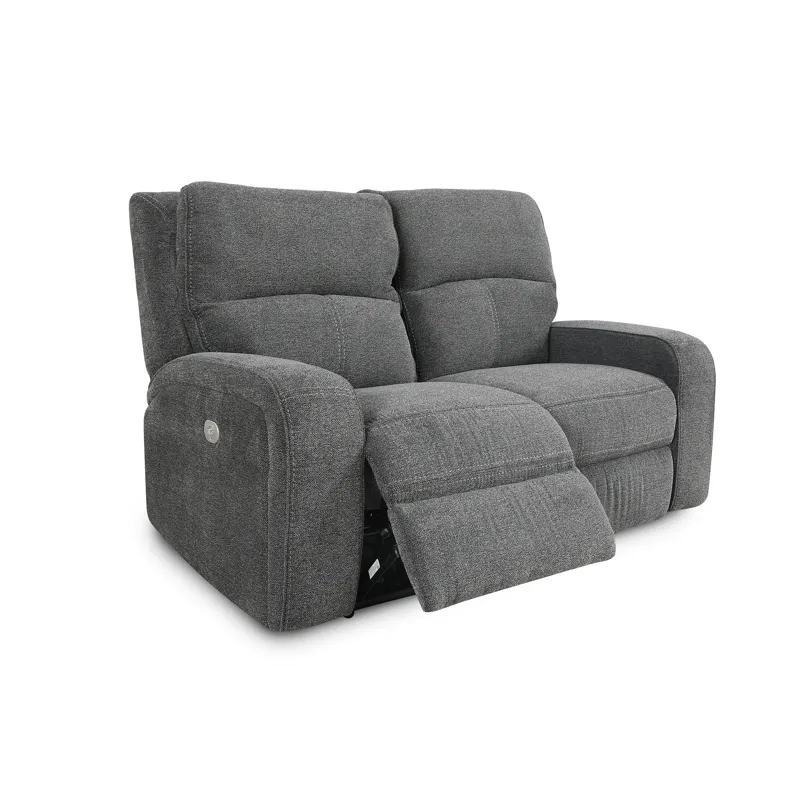 Polaris Bizmark Grey Power Reclining Sofa and Loveseat