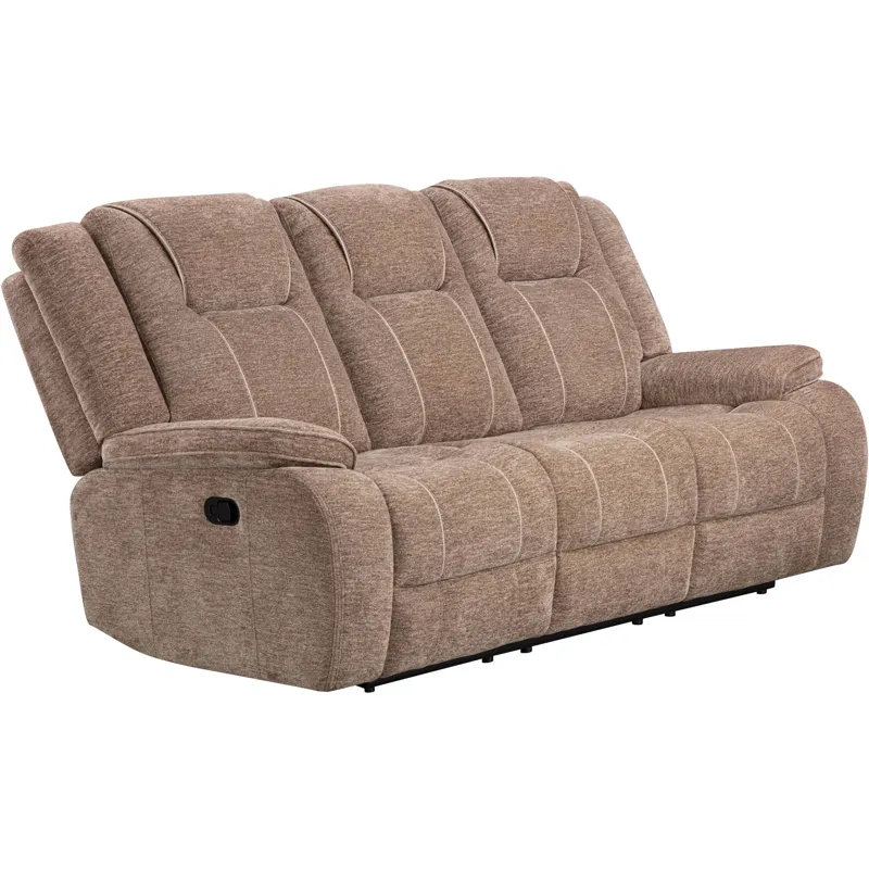 Bruno Plush Tobacco Manual Sofa