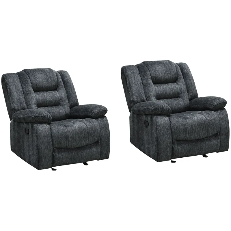 Bolton Misty Storm Glider Recliner Two Pack