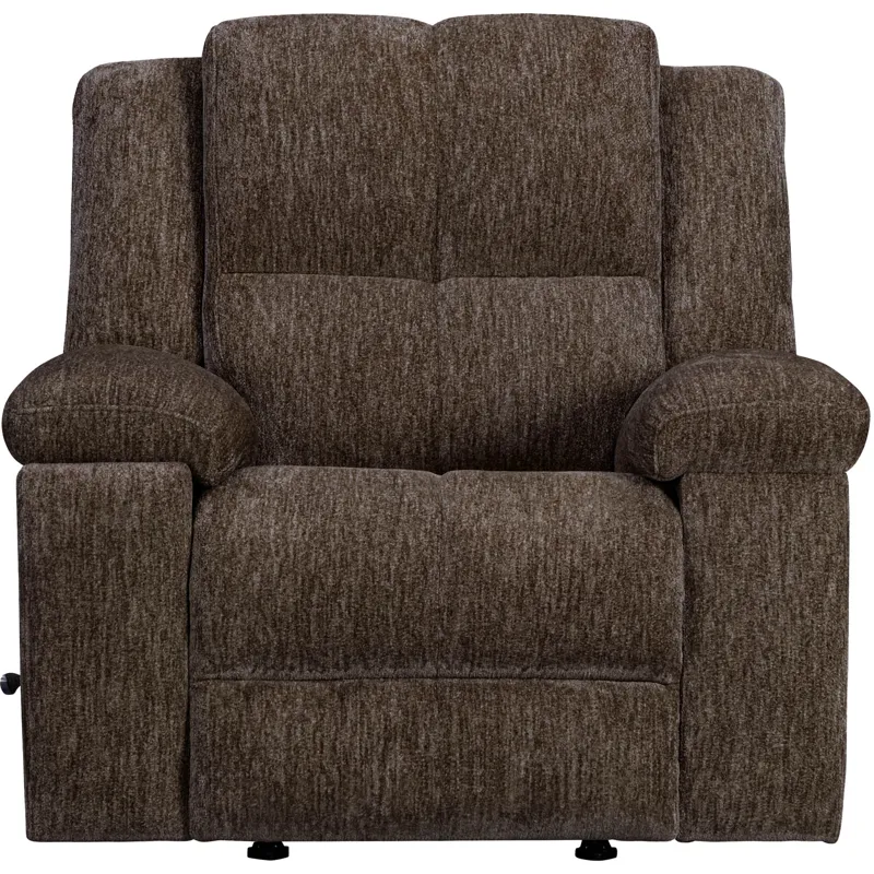 Bronco Plush Umber Manual Rocker Recliner Two Pack