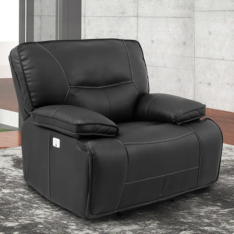 Spartacus Black Power Reclining Sofa and Two Recliners