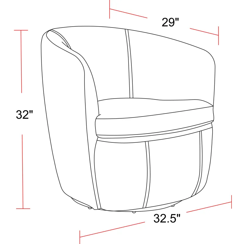 Barolo Snow 100% Italian Leather Swivel Club Chair Two Pack
