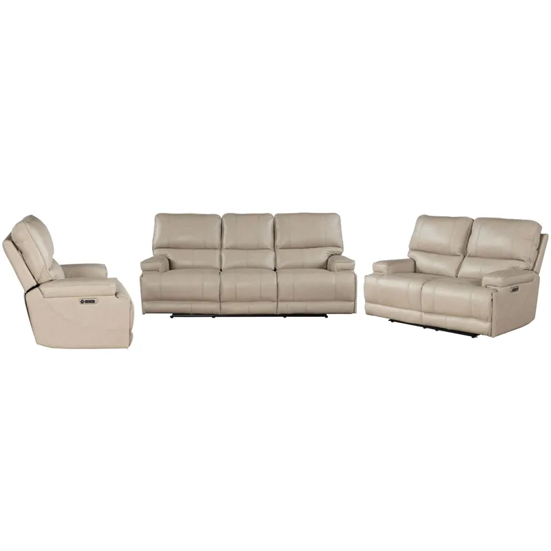 Whitman Verona Linen - Powered By Freemotion Power Reclining Sofa Loveseat and Recliner