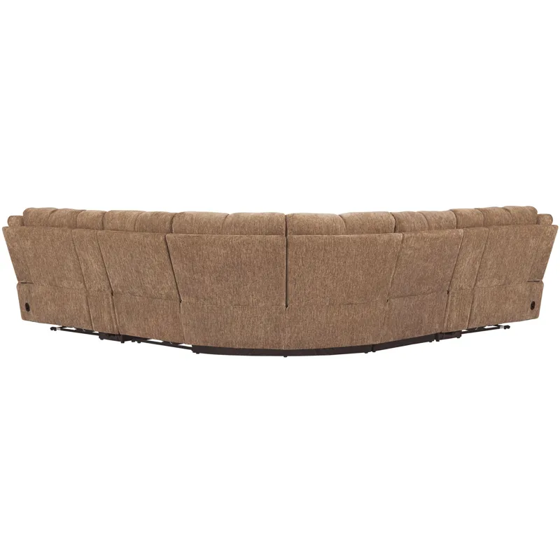 Bronco Plush Tobacco 7 Piece Modular Zero Gravity Power Reclining Sectional with Power Adjustable Headrests