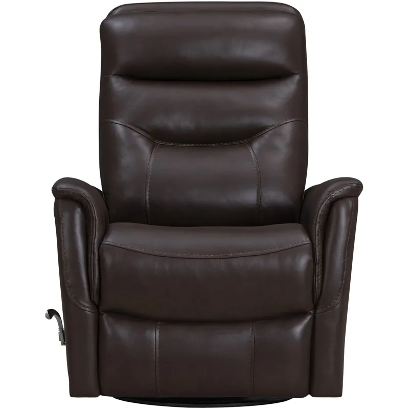 Gemini Milan Brown Manual Swivel Glider Recliner