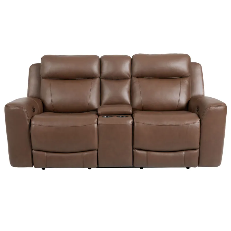 Calgary Autumn Umber Power Reclining Sofa and Loveseat