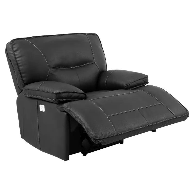 Spartacus Black Power Reclining Sofa and Two Recliners