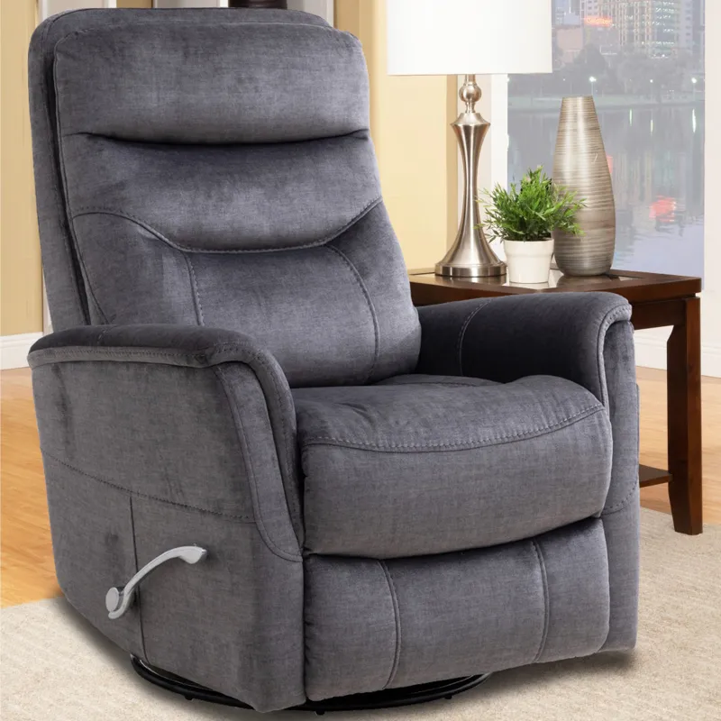 Gemini Capri Charcoal Swivel Glider Recliner Two Pack