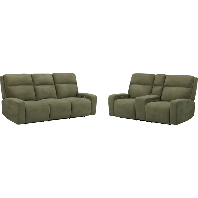 Traxton Jasper Moss Power Zero Gravity Sofa and Loveseat