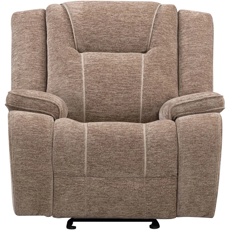 Bruno Plush Tobacco Manual Glider Recliner Two Pack