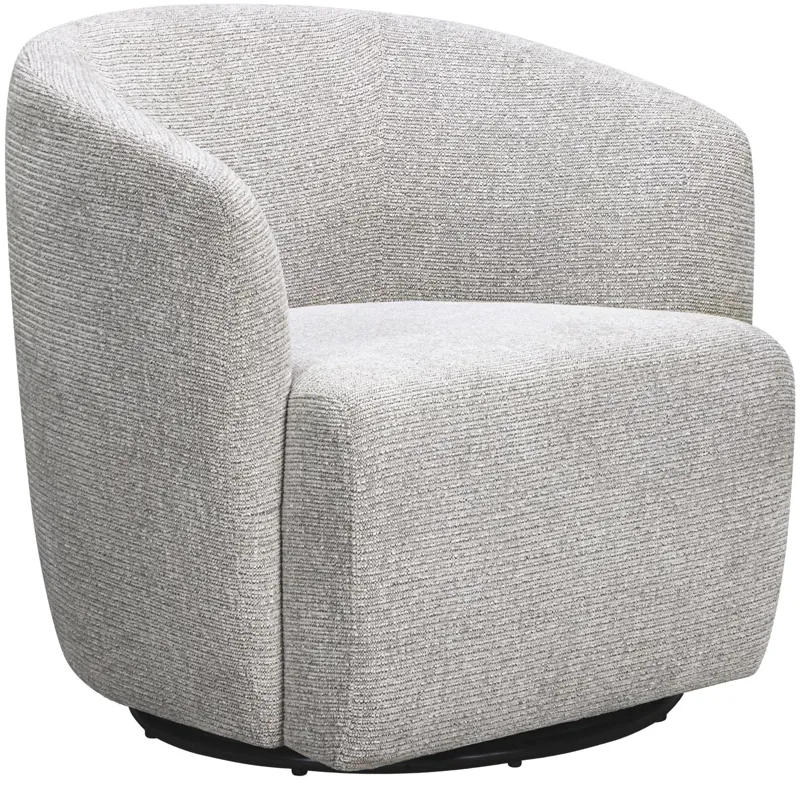 Mingle Thatch Grey Swivel Glider Accent Chair Two Pack