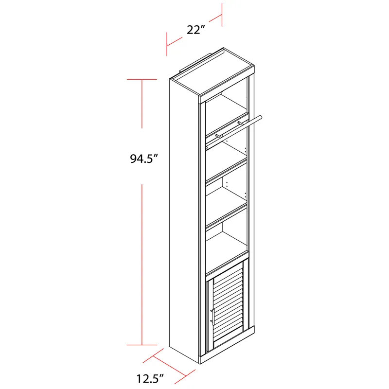 Catalina 22 Inch Open Top Bookcase