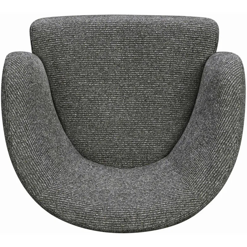 Mingle Thatch Black Swivel Glider Accent Chair Two Pack
