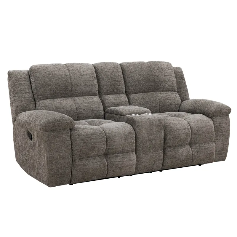 Buster Cabot Stone Manual Reclining Sofa and Loveseat
