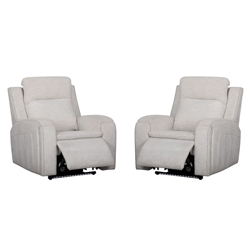 Armstrong Clearwater Sand Power Recliner with Heat Massage and Auto-Glide Two Pack