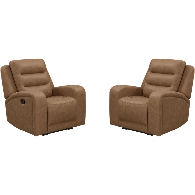 Napa Wrangler Clay Manual Glider Recliner Two Pack