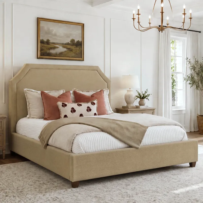 Gwen Mellow Teak King Bed 6/6