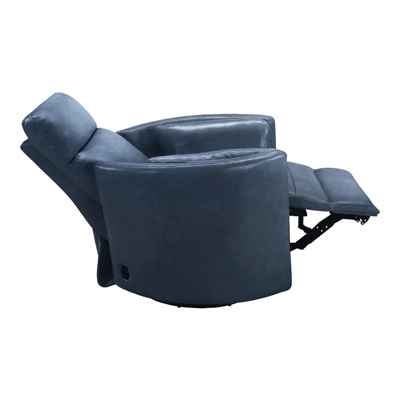 Radius Vintage Navy Power Swivel Glider Recliner
