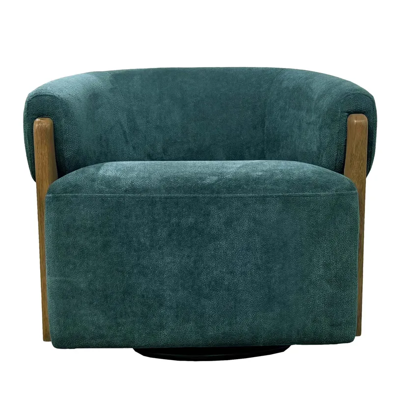 Finley Island Teal Swivel Accent Chair Two Pack