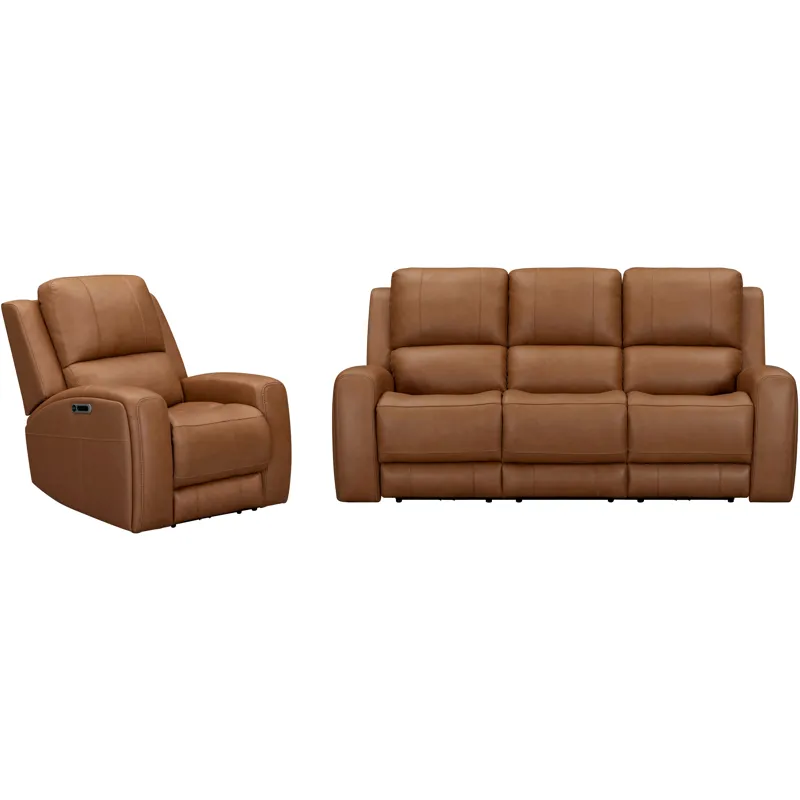 Belmont Lyric Caramel Zero Gravity Power Reclining Sofa and Recliner