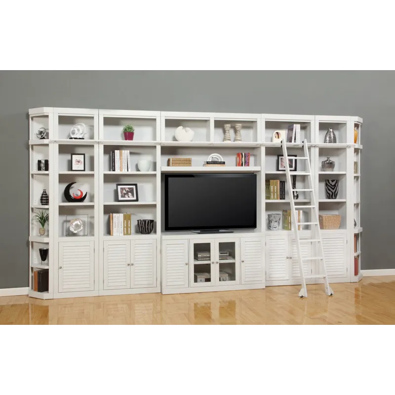 Boca 9 Piece Entertainment Wall with Corner Bookcases