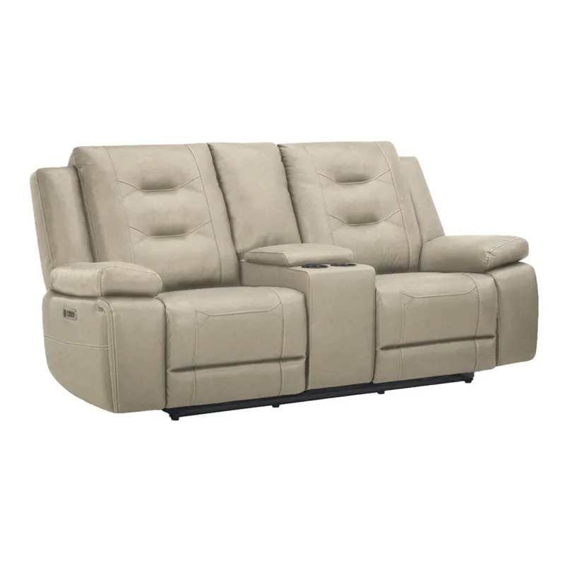 Caldwell Tahoe Fog Power Reclining Sofa and Loveseat