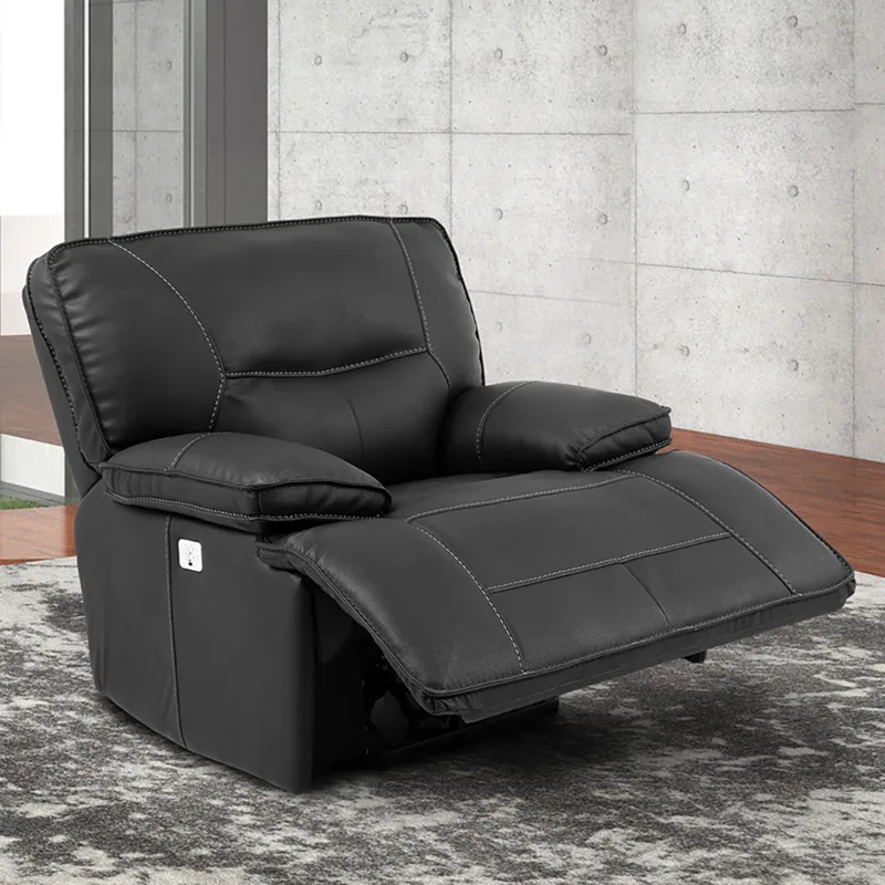 Spartacus Black Power Reclining Sofa and Two Recliners