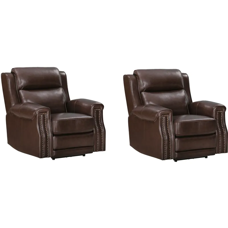 Hensley Smooth Espresso Power Recliner Two Pack