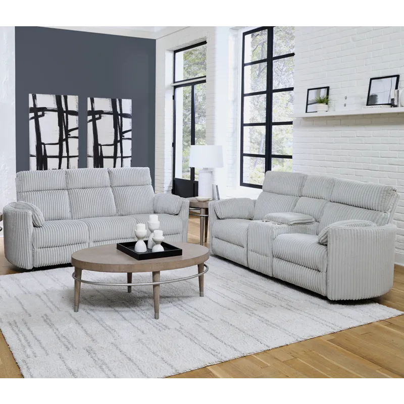 Radius Mega Grey Power Reclining Sofa and Loveseat