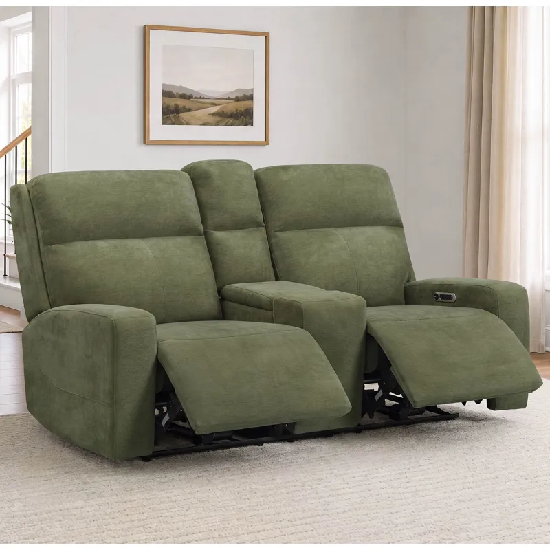 Traxton Jasper Moss Power Zero Gravity Sofa Loveseat and Recliner