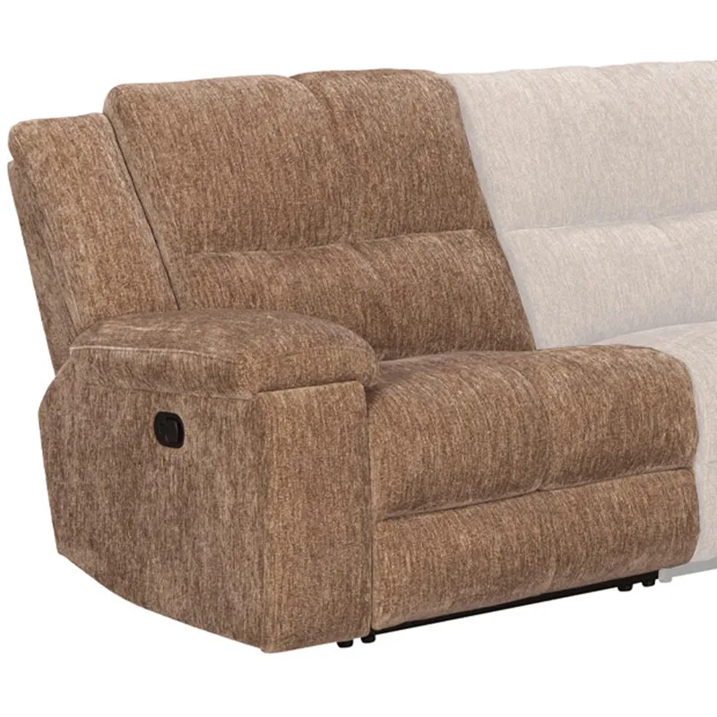 Bronco Manual Plush Tobacco Manual Left Arm Facing Recliner