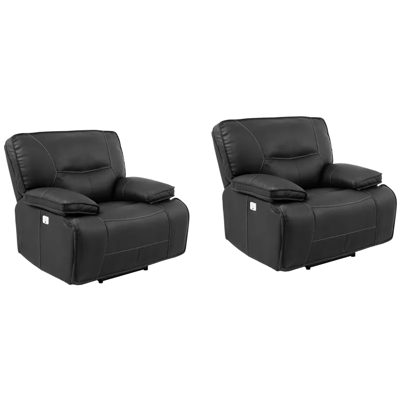 Spartacus Black Power Recliner Two Pack