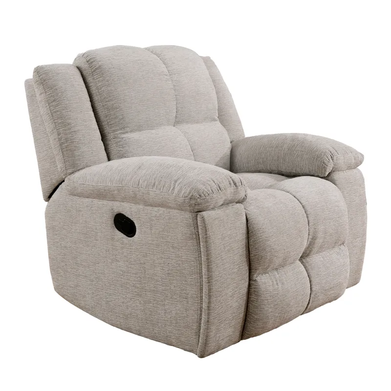 Buster Opal Taupe Manual Reclining Sofa Loveseat and Recliner