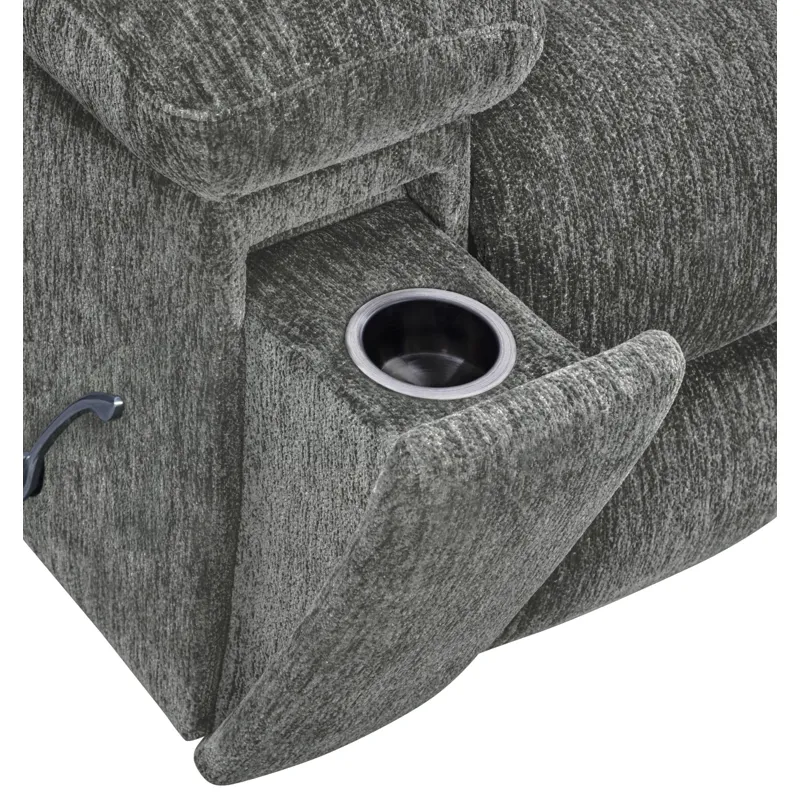 Bronco Plush Charcoal Manual Rocker Recliner
