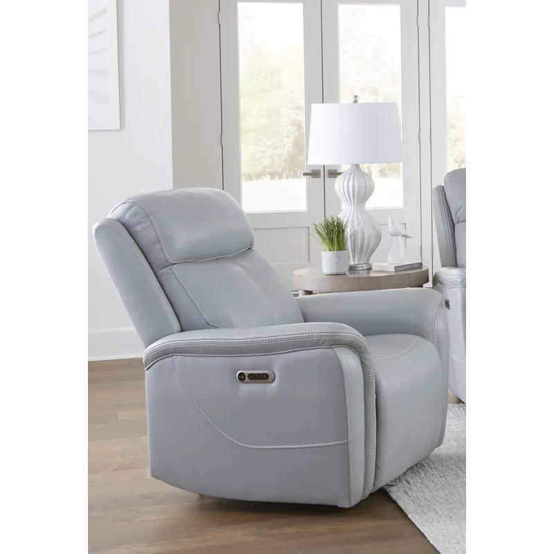 Cascade Seamist Grey Power Recliner Two Pack